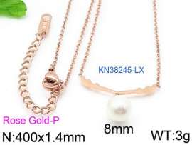 SS Rose Gold-Plating Necklace