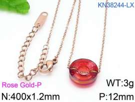 SS Rose Gold-Plating Necklace