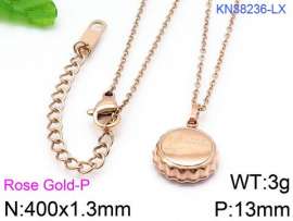 SS Rose Gold-Plating Necklace