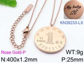 SS Rose Gold-Plating Necklace