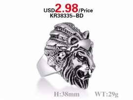 Custom Made High Quality 316L Stainless Steel Lion Head Ring