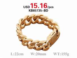 New Fashion 316L Gold Plating Stainless Steel Bracelet for Men's Jewelry