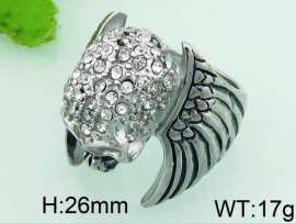 Stainless Steel Stone&Crystal Ring