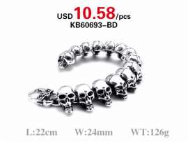 Wholesale Fashion Jewelry Skull Classic Men's Titanium Steel Bracelet