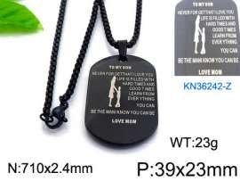 Stainless Steel Black-plating Necklace