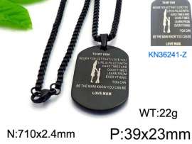 Stainless Steel Black-plating Necklace