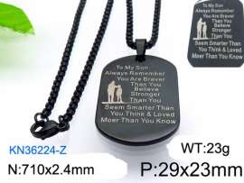 Stainless Steel Black-plating Necklace