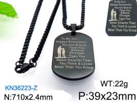 Stainless Steel Black-plating Necklace