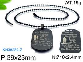 Stainless Steel Black-plating Necklace