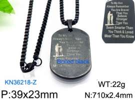 Stainless Steel Black-plating Necklace