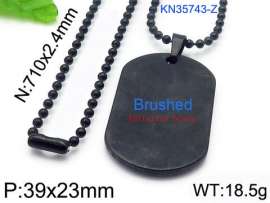 Stainless Steel Black-plating Necklace