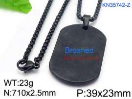 Stainless Steel Black-plating Necklace