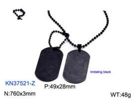 Stainless Steel Black-plating Necklace