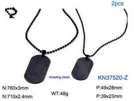 Stainless Steel Black-plating Necklace