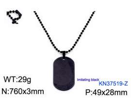 Stainless Steel Black-plating Necklace