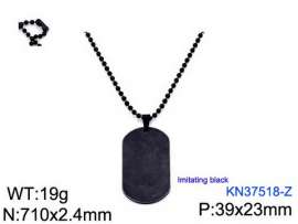 Stainless Steel Black-plating Necklace