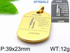 Stainless Steel Gold-plating Pendant