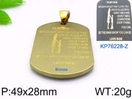 Stainless Steel Gold-plating Pendant