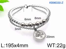 Stainless Steel Stone Bracelet