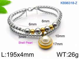 Stainless Steel Stone Bracelet