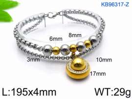 Stainless Steel Stone Bracelet