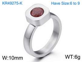 Stainless Steel Stone&Crystal Ring