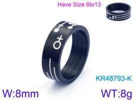 Stainless Steel Black-plating Ring