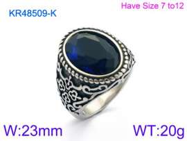 Stainless Steel Stone&Crystal Ring