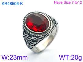 Stainless Steel Stone&Crystal Ring