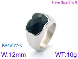 Stainless Steel Stone&Crystal Ring