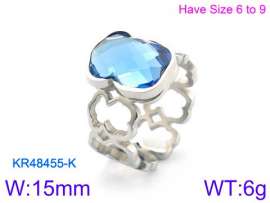 Stainless Steel Stone&Crystal Ring