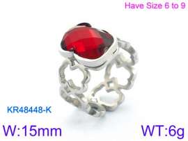 Stainless Steel Stone&Crystal Ring