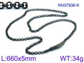 Stainless Steel Black-plating Necklace