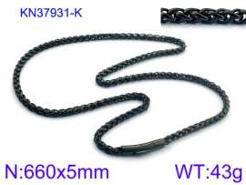 Stainless Steel Black-plating Necklace