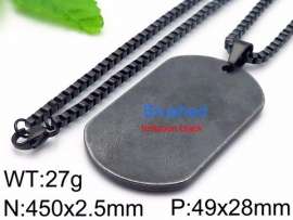 Stainless Steel Black-plating Necklace