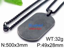 Stainless Steel Black-plating Necklace