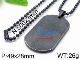 Stainless Steel Black-plating Necklace