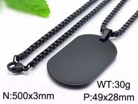 Stainless Steel Black-plating Necklace