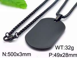 Stainless Steel Black-plating Necklace