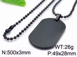 Stainless Steel Black-plating Necklace