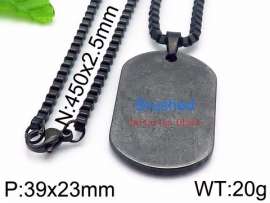 Stainless Steel Black-plating Necklace