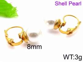 SS Shell Pearl Earrings