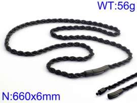 Stainless Steel Black-plating Necklace