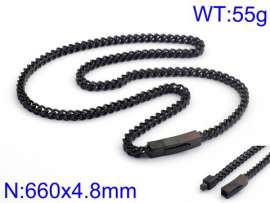 Stainless Steel Black-plating Necklace