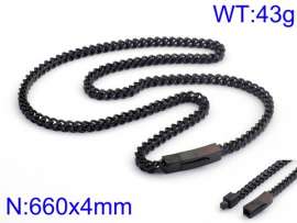 Stainless Steel Black-plating Necklace