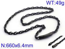 Stainless Steel Black-plating Necklace