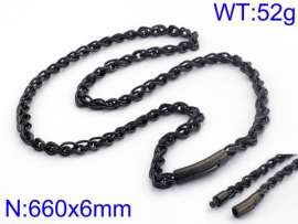 Stainless Steel Black-plating Necklace