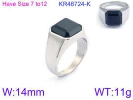 Stainless Steel Stone&Crystal Ring