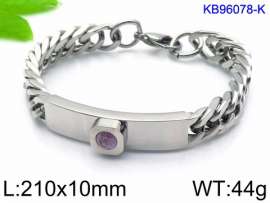 Stainless Steel Stone Bracelet