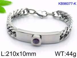 Stainless Steel Stone Bracelet